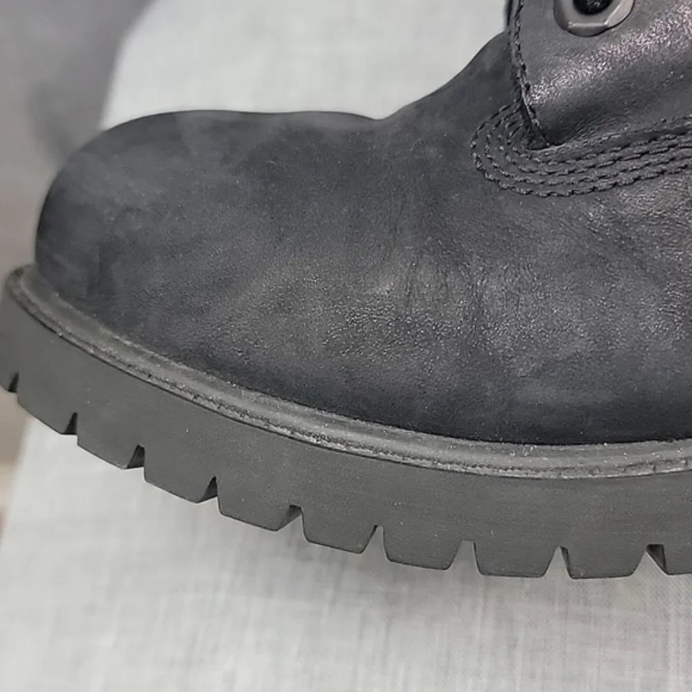 TIMBERLAND Kid's Heel Stitched Emblem Leather Boots 6